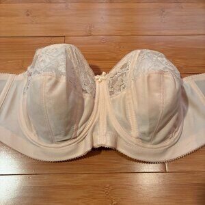 Vintage Pinup 40 D Strapless Super Supportive Lace Boning Plus